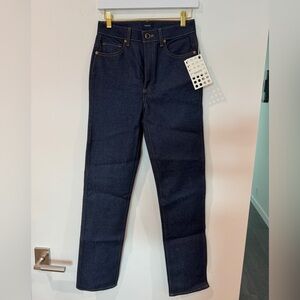 KHAITE Women's Straight Leg Jeans - Dark Blue